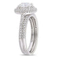 Original Amour 1/2 CT DIAMOND TW AND 1 CT TGW Created MOISSANITE-WHITE BRIDAL SET RING 14K WHITE GOLD JMS005319