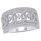 Original Amour 1/2 CT TW Diamond Wide Interlaced Circle Anniversary Ring in 10k White Gold JMS004958