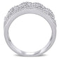 Original Amour 1/2 CT TW Diamond Wide Interlaced Circle Anniversary Ring in 10k White Gold JMS004958