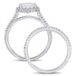 Original Amour 1/3 CT DIAMOND TW AND 2 CT TGW CREATED MOISSANITE-WHITE BRIDAL RING SET 14K WHITE GOLD JMS005322