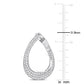 Original AMOUR 1 3/4 CT TDW Diamond Open Teardrop Earrings In 14K White Gold