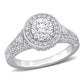 Original Amour 1 3/4 CT TW Halo Engagement Ring in 14k White Gold