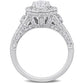 Original Amour 1 3/4 CT TW Halo Engagement Ring in 14k White Gold