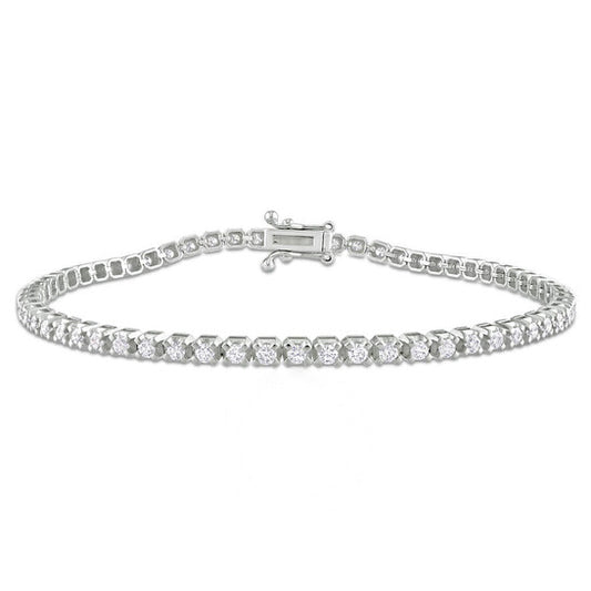 Original AMOUR 1 3/4CT TDW Diamond Tennis Bracelet In 14K White Gold - 7.25 In.