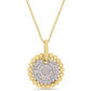 Original AMOUR 1/5 CT TW Diamond Cluster Pendant with Chain In 10K Yellow Gold