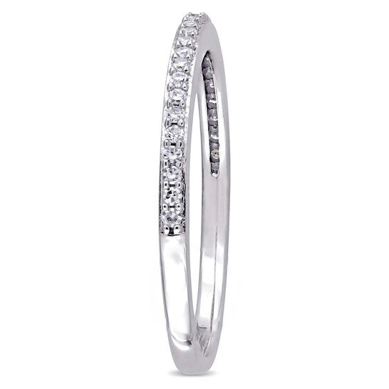 Original Amour 1/8 CT TW Diamond Semi-Eternity Anniversary 14K White Gold Band