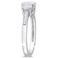 Original Amour 1 CT Oval and Round Diamonds TW Engagement Ring White Platinum