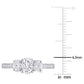 Original Amour 1 CT Oval and Round Diamonds TW Engagement Ring White Platinum