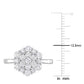 Original Amour 1 CT TW Diamond Cluster Engagement Ring in 10k White Gold