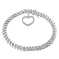 Original AMOUR 1 CT TW Diamond Tennis Bracelet with Heart Charm In Sterling Silver