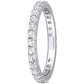 Original Amour 10k White Gold 1 1/3 CT TGW White Topaz Eternity Ring