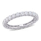 Original Amour 10k White Gold 1 3/5 CT TGW Created White Moissanite Eternity Ring