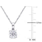 Original AMOUR 1 CT DEW Created Moissanite Solitaire Pendant with Chain In 10K White Gold