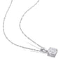 Original AMOUR 1 CT DEW Created Moissanite Solitaire Pendant with Chain In 10K White Gold