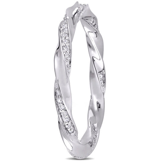 Original Amour 10k White Gold 1/4 CT TDW Diamond Eternity Ring