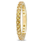 Original Amour 10k Yellow Gold 1 1/5 CT TGW Citrine Eternity Ring