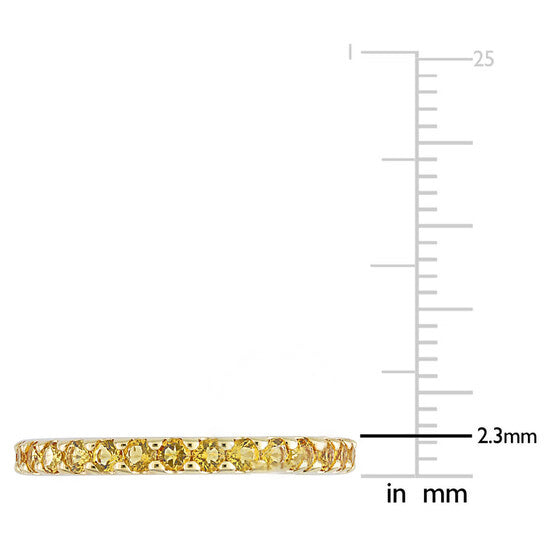 Original Amour 10k Yellow Gold 1 1/5 CT TGW Citrine Eternity Ring