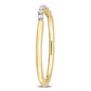 Original Amour 10k Yellow Gold 1/10 CT TDW Diamond Semi-Eternity Ring