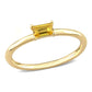 Original Amour 10k Yellow Gold 1/3 CT TGW Baguette Yellow Sapphire Stackable Ring