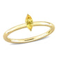 Original Amour 10k Yellow Gold 1/3 CT TGW Marquise Yellow Sapphire Stackable Ring