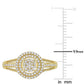 Original Amour 10k Yellow Gold 1/4 CT TDW Diamond Halo Engagement Ring