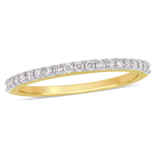 Original Amour 10k Yellow Gold 1/5 CT TDW Diamond Semi-Eternity Ring