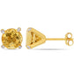 Original AMOUR 3 5/8 CT TGW Citrine and 1/10 CT TW Diamond Martini Stud Earrings In 10K Yellow Gold