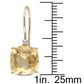 Original AMOUR 8 CT TGW Cushion Cut Checkerboard Citrine Earrings with Diamonds In 10K Yellow Gold