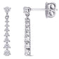 Original AMOUR 1/2 CT TDW Diamond Graduated Drop Earrings In 14K White Gold