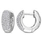 Original AMOUR 1/2 CT TW Diamond Pave Hinged Hoop Earrings In 10K White Gold