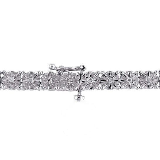 Original AMOUR 1/2 CT TW Diamond Tennis Bracelet In Sterling Silver