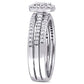 Original Amour 1/2 cttw Diamond Cluster Bridal Set Ring in 14K White Gold JMS005281