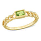 Original Amour 1/3 CT TGW Peridot Link Ring in 14k Yellow Gold