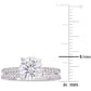 Original Amour 1/4 CT DIAMOND TW AND 1 3/4 CT TGW Created MOISSANITE-WHITE BRIDAL RING SET 14K WHITE GOLD JMS005320