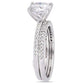 Original Amour 1/4 CT DIAMOND TW AND 2 CT TGW Created MOISSANITE-WHITE BRIDAL RING SET 14K WHITE GOLD JMS005321