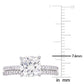 Original Amour 1/4 CT DIAMOND TW AND 2 CT TGW Created MOISSANITE-WHITE BRIDAL RING SET 14K WHITE GOLD JMS005321