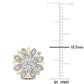 Original AMOUR 1/4 CT TW Diamond Flower Post Earrings In 2-Tone 10K White & Yellow Gold