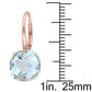 Original AMOUR 10 1/2 CT TGW Blue Topaz Leverback Earrings In 14K Rose Gold