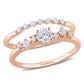 Original Amour 14k Rose Gold 1/10 CT TDW Diamond Semi-Eternity Ring