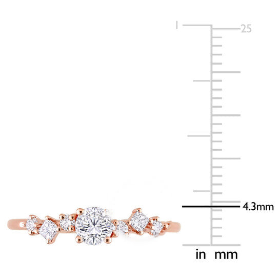 Original Amour 14k Rose Gold1/2 CT TDW Diamond Semi-Eternity Ring