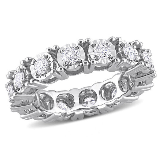 Original Amour 14k White Gold 1 1/4 CT TW Diamond Eternity Ring