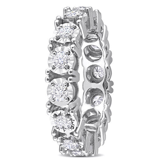 Original Amour 14k White Gold 1 1/4 CT TW Diamond Eternity Ring