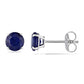 Original AMOUR Sapphire Stud Earrings In 14K White Gold