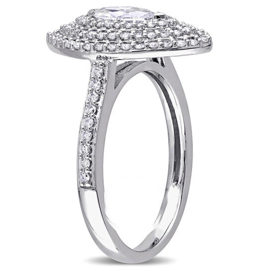 Original Amour 14K White Gold 1 CT TDW Diamond Engagement Ring