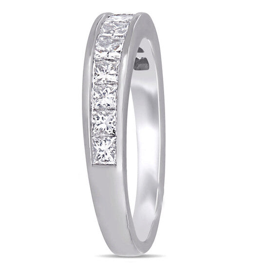 Original Amour 14k White Gold 1 CT TW Princess Diamond Eternity Ring