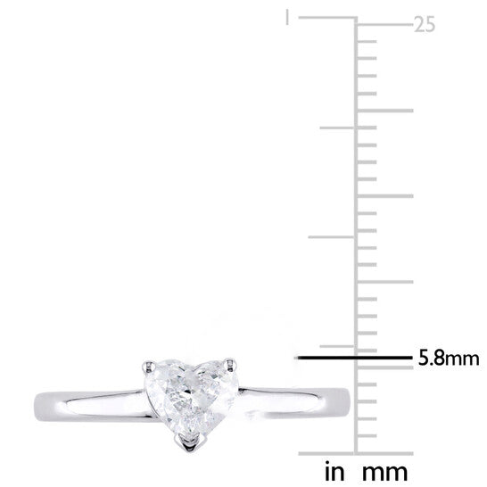 Original Amour 14K White Gold 1/2 CT TDW Diamond Solitaire Engagement Ring