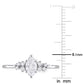 Original Amour 14k White Gold 1/2 Ct TW Marquise and Round Diamond Engagement Ring