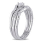 Original Amour 14K White Gold 1/4 CT TDW Diamond Bridal Set Ring