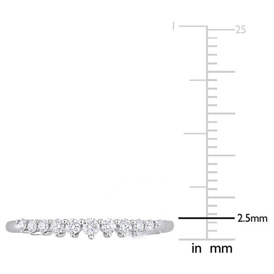 Original Amour 14k White Gold 1/5 CT TDW Diamond Semi-Eternity Ring