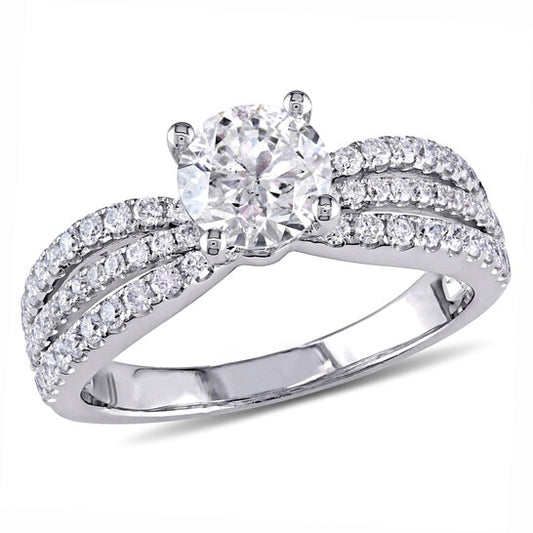 Original Amour 14K White Gold 1-5/8 CT TDW Diamond Engagement Ring